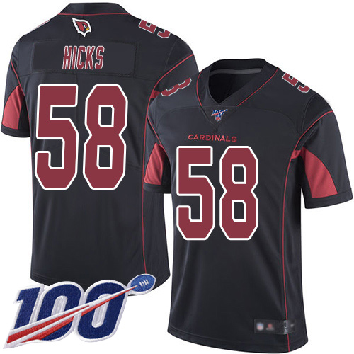 Arizona Cardinals Limited Black Men Jordan Hicks Jersey NFL Football #58 100th Season Rush Vapor Untouchable